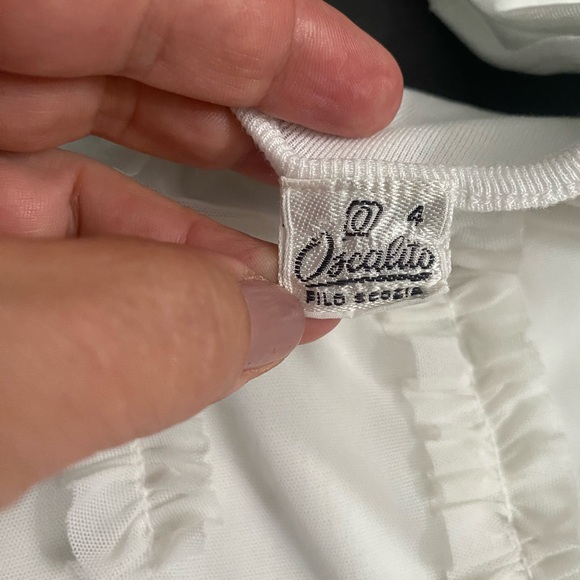 OSCALITO Filo di Scozia Sleeveless Shirt Top White Womens size 4, made in Italy - Picture 6 of 8